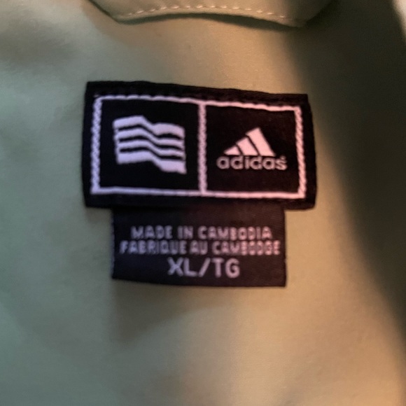 Adidas Green quarter zip Windbreaker Size XL - Picture 3 of 3
